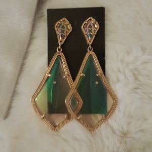 Kendra Scott Alexa clear Iridescent earrings